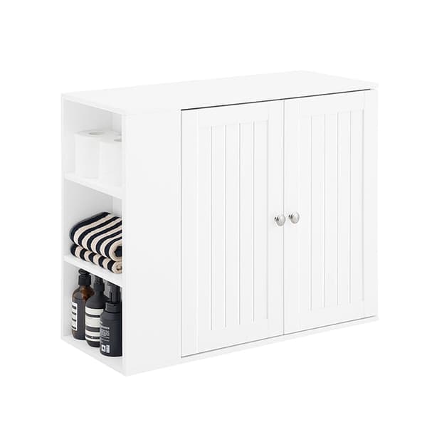 Rootz badeværelse vægskabet - medicinskab - opbevaringsenhed - MDF -materiale - organiserer kosmetik - 75 cm x 60 cm x 30 cm