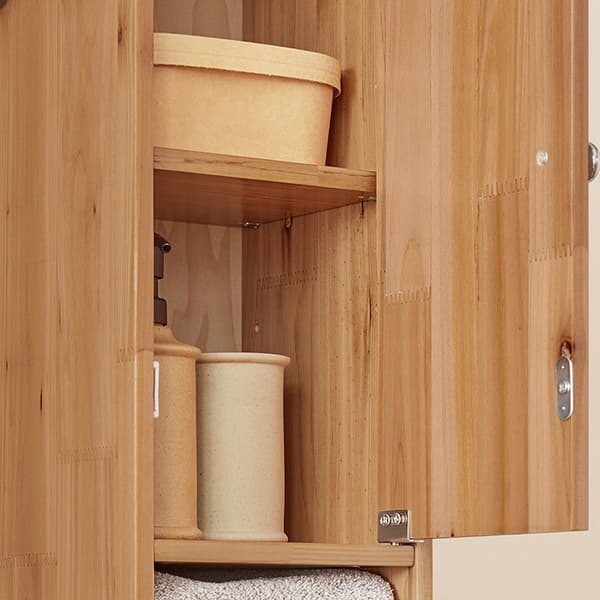 Rootz Cedar Badeværelsets kabinet - Tall Storage Unit - Rumbesparende arrangør - Miljøvenlig Cedar - 20x180x20cm
