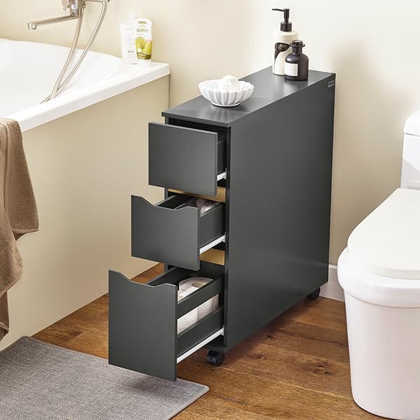 Rootz Mobile Storage Trolley - Rolling Cart - Space Organizer - Ample Storage - 20x70x60cm