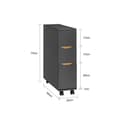 Miniatyrbillede 4 af 8: Rootz Mobile Storage Trolley - Rolling Cart - Space Organizer - Ample Storage - 20x70x60cm
