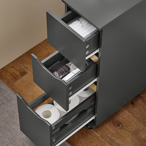 Rootz Mobile Storage Trolley - Rolling Cart - Space Organizer - Ample Storage - 20x70x60cm