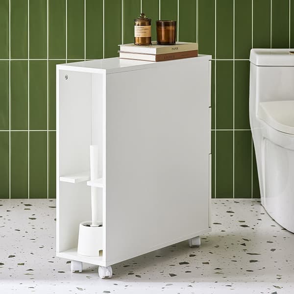 Rootzin niche -rullausvarastointi - ohut kärry - mobiili järjestäjä - tilaa säästävä - 3 laatikkoa - 20x70x60cm