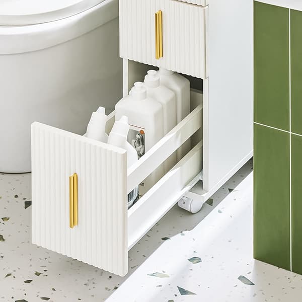 Rootzin niche -rullausvarastointi - ohut kärry - mobiili järjestäjä - tilaa säästävä - 3 laatikkoa - 20x70x60cm