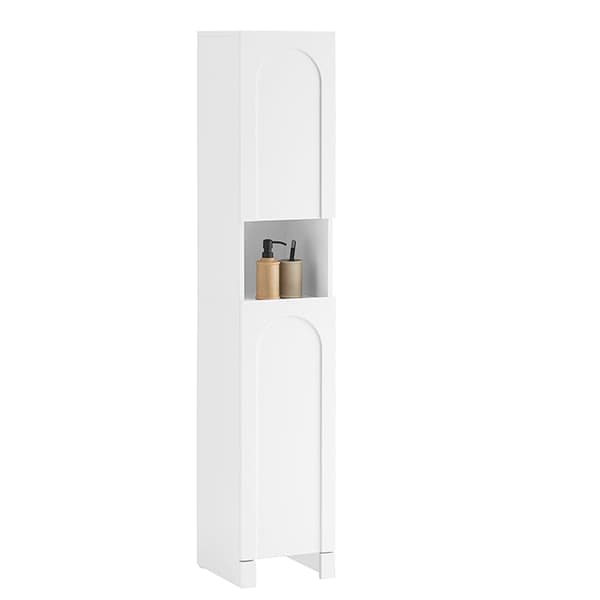 Rootz Tall Badrumskåp - Space Saving Storage - Smala badrumsmöbler - Justerbara hyllor - 30x160x30 cm