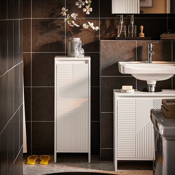 Rootz tvättkorgskåp - kläder hamper - lagringsarrangör - rymdbesparande design - 30x87x30 cm