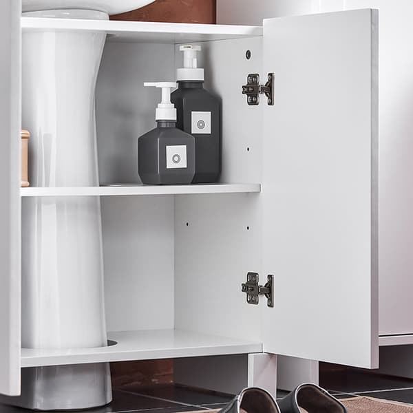Rootz Sink Cabinet - Vanity Unit - Badrumsarrangör - Expand Storage Space - MDF Material - 60x62x30cm - Silicone Foot Pads för att förhindra att ruttn