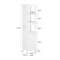 Miniatyrbillede 4 af 8: Rootz Tall Badeværelsets kabinet - Slim Storage Unit - Smal Organizer - Justerbar hylde - 30x144x30cm - MDF E1