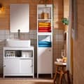 Miniatyrbillede 2 af 8: Rootz Tall Badeværelsets kabinet - Slim Storage Unit - Smal Organizer - Justerbar hylde - 30x144x30cm - MDF E1