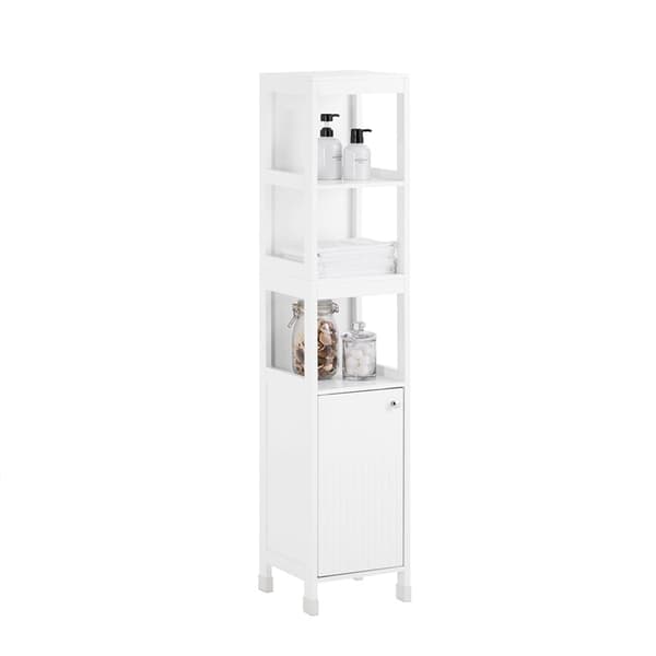 Rootz Tall Badeværelsets kabinet - Slim Storage Unit - Smal Organizer - Justerbar hylde - 30x144x30cm - MDF E1