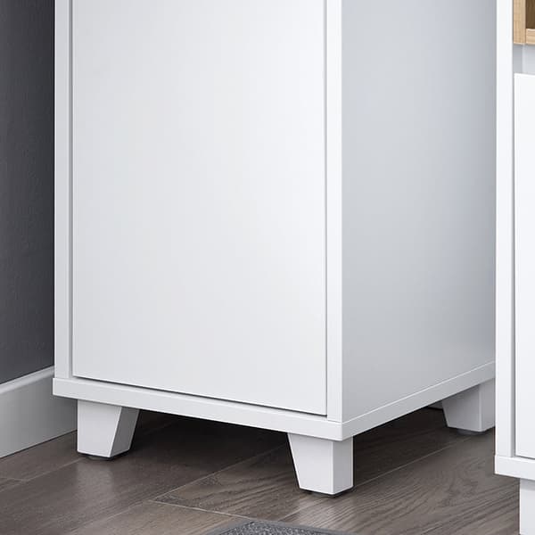 Rootz Tall Badrumskåp - Smal förvaringsenhet - Slim Cabinet - Justerbara hyllor - MDF, PB - 30x170x30cm