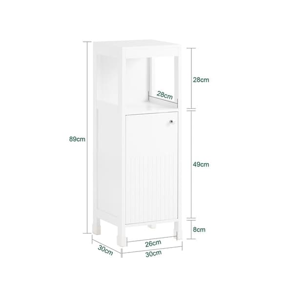 Rootz Single Cabinet - Opbevaringshylde - Justerbar arrangør - Tilpasbare højder - MDF, 30x89x30cm