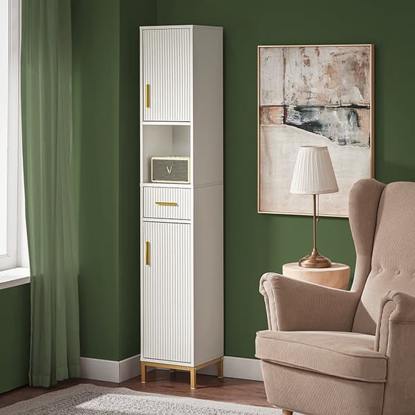 Rootz Tall Cabinet - kylpyhuoneen säilytys - ohut järjestäjä - tyylikäs muotoilu - 30x170x30cm