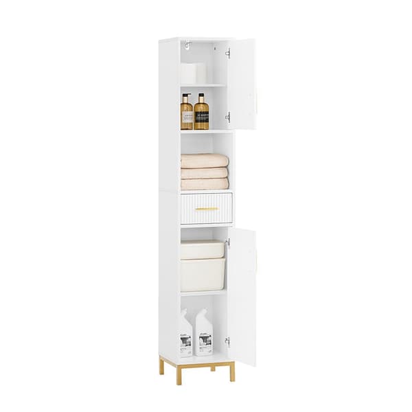 Rootz Tall Cabinet - kylpyhuoneen säilytys - ohut järjestäjä - tyylikäs muotoilu - 30x170x30cm