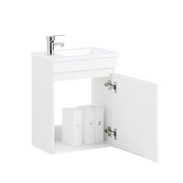 Rootz smal synkeskab - badeværelsesskab - væg hængt kabinet - rumbesparende design - ridsebestandig - 41x52x25cm