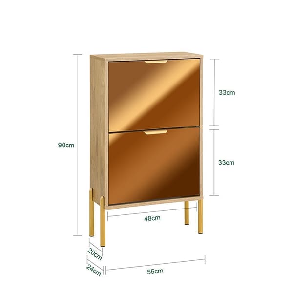 Rootz Shoe Tipper Closet - Shoe Storage Unit - Jalkineiden järjestäjä - Stabiilisuus ja ainutlaatuinen muotoilu - 55x90x24cm