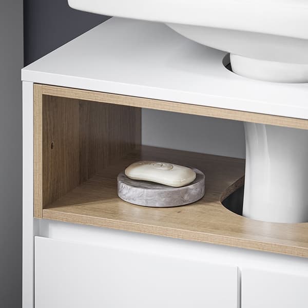 Rootz Sink Cabinet - Vanity Storage - MDF & PB Materiale - forhindrer trærot - 60x61x30cm