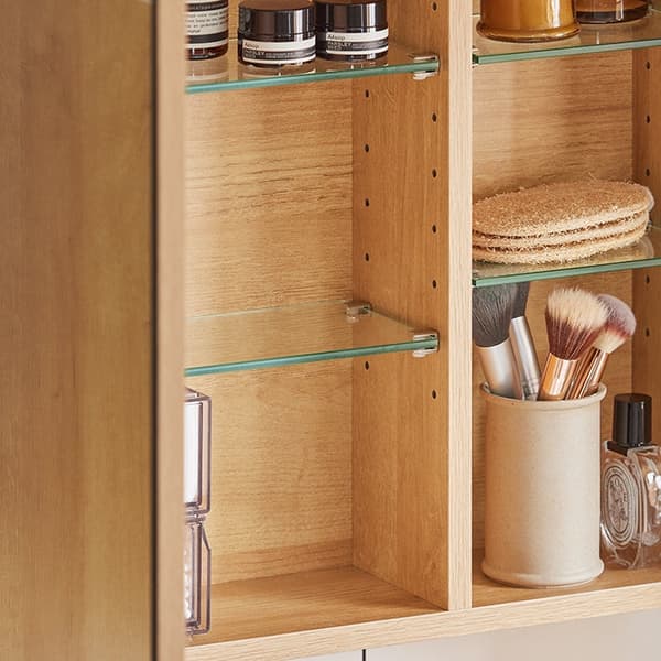 Rootz Wall Closet Mirror Door - Badrumsskåp - Lagringsenhet - Justerbara hyllor - 60x50x15cm