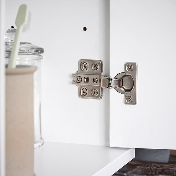 Rootz Wall Closet Mirror Door - Storage Cabinet - Badeværelsesarrangør - Justerbare hylder - Kompakt design - 60x45x20cm