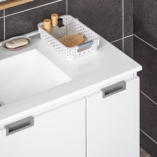 Rootz vægmonteret badeværelsesvaskenhed - Vanity Cabinet - Rumbesparende sparer - Fugtbestandig - 80x54x46cm