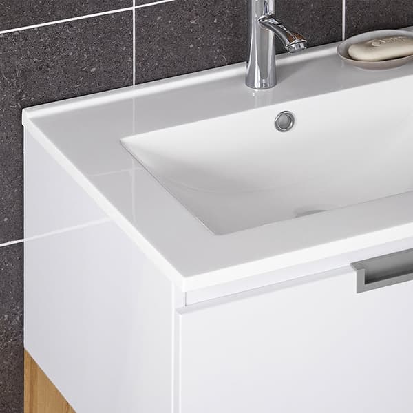 Rootz vægmonteret badeværelsesvaskenhed - Vanity Cabinet - Rumbesparende sparer - Fugtbestandig - 80x54x46cm