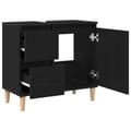Pikkukuva 6 / 11: vidaXL allaskaappi mustasta tammesta 65x33x60 cm teknistä puuta