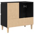 Pikkukuva 7 / 11: vidaXL allaskaappi mustasta tammesta 65x33x60 cm teknistä puuta