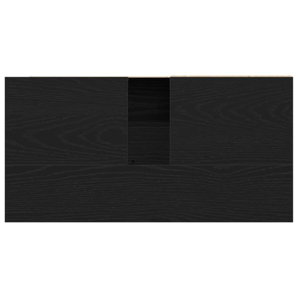 vidaXL allaskaappi mustasta tammesta 65x33x60 cm teknistä puuta