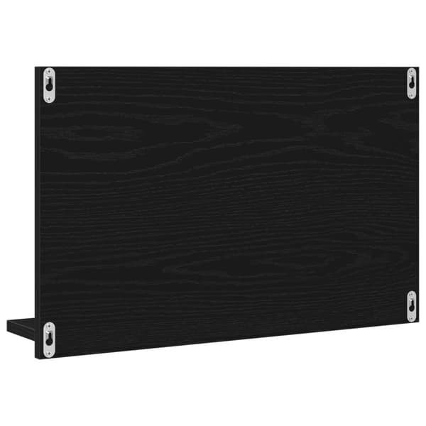 vidaXL Kylpyhuonepeili Musta Tammi 60x10,5x37 cm Keinotekoinen Puu