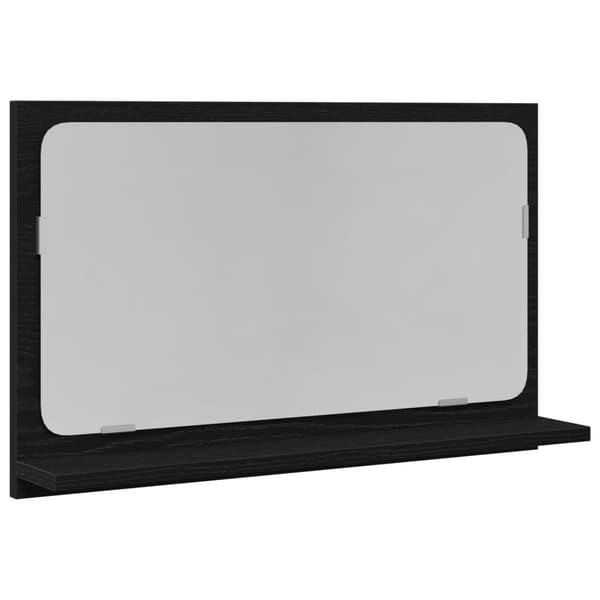 vidaXL Bade­roms­speil i svart eik 60x10,5x37 cm, laget av konstruert tre