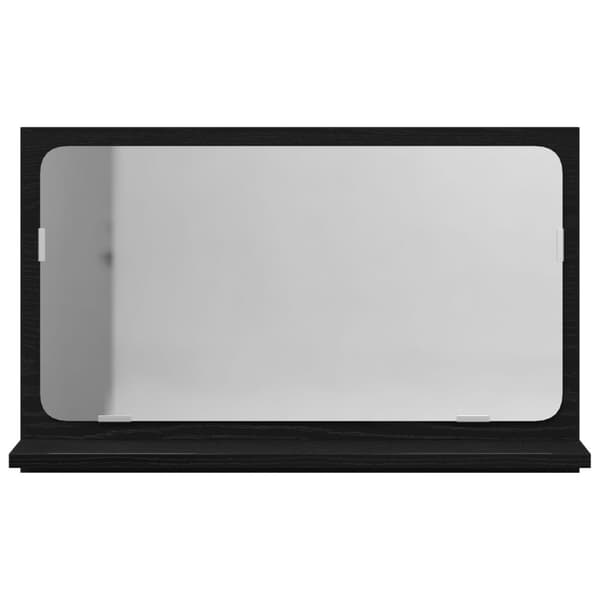 vidaXL Bade­roms­speil i svart eik 60x10,5x37 cm, laget av konstruert tre