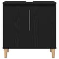 Miniatyrbilde 8 av 11: vidaXL Servantskap Svart Eik 58x33x60 cm Konstruert Tre