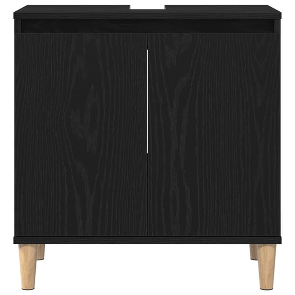vidaXL Servantskap Svart Eik 58x33x60 cm Konstruert Tre