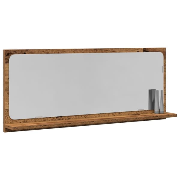 vidaXL Baderomsspeil i gammelt tre 90x10,5x37 cm, laget av konstruert tre