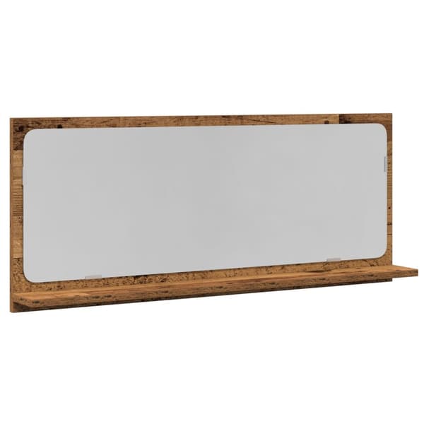 vidaXL Baderomsspeil i gammelt tre 90x10,5x37 cm, laget av konstruert tre