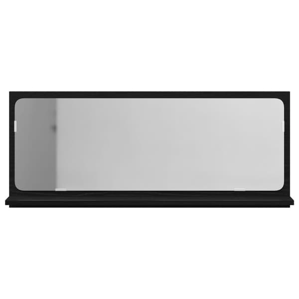 vidaXL Badrumsspegel Svart ek Massiv ek, spegel 90 x 10.5 x 37 cm Spegel