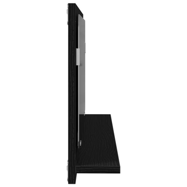 vidaXL Badrumsspegel Svart ek Massiv ek, spegel 90 x 10.5 x 37 cm Spegel