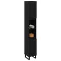 Miniatyrbilde 3 av 11: vidaXL Badromsskap Svart Eik 30x30x190 cm Konstruert Tre