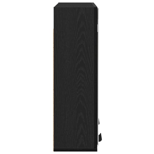 vidaXL Badspeilskap - Svart eik, 64x20x66.5 cm, Laget av konstruert tre