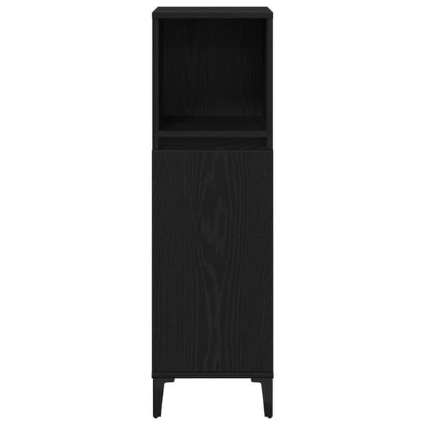 vidaXL Baderomsskap Svart Eik 30x30x100 cm Konstruert tre
