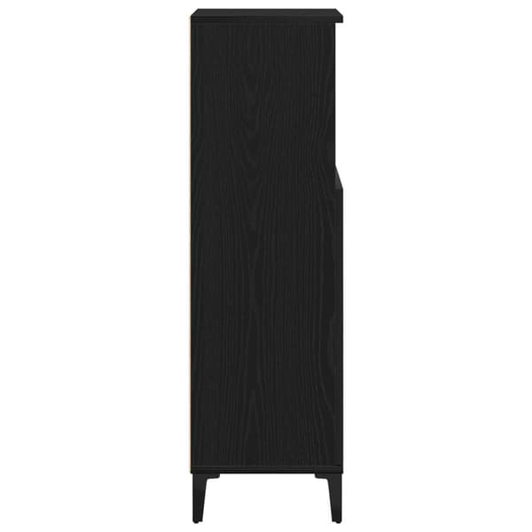 vidaXL Baderomsskap Svart Eik 30x30x100 cm Konstruert tre