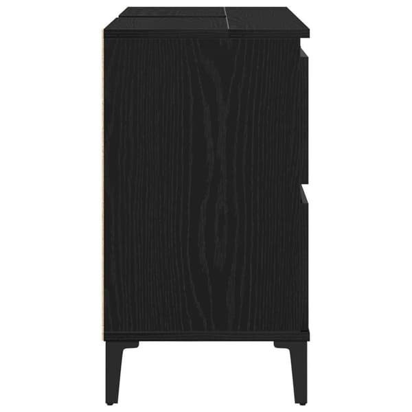 vidaXL Baderomsskap i Svart Eik 80x33x60 cm Laget av Konstruert Tre