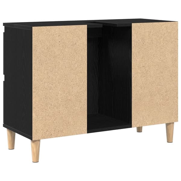 vidaXL vaskeskap svart eik 80x33x60 cm konstruert tre