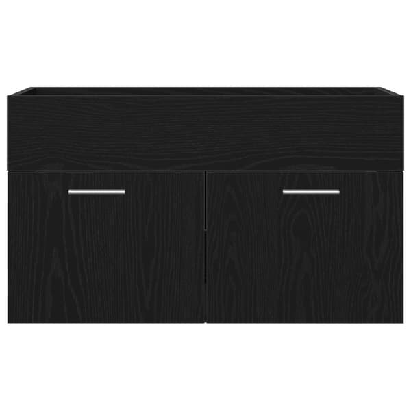 vidaXL Badrumsskåp Svart ek Konstruerat trä 80 x 38.5 x 46 cm Hållbart