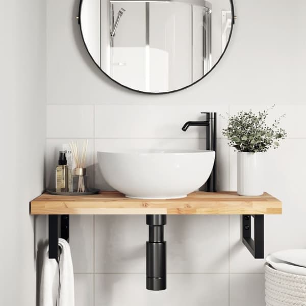vidaXL bordplade til toiletbord 80x40x4 cm ubehandlet massivt akacie