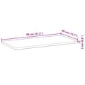 Miniatyrbillede 8 af 8: vidaXL bordplade til toiletbord 80x40x2 cm ubehandlet massivt akacie