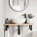 Miniatyrbillede 2 af 8: vidaXL bordplade til toiletbord 80x40x2 cm ubehandlet massivt akacie