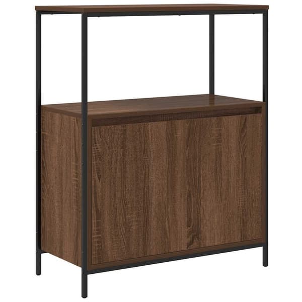 vidaXL badeværelsesskab med hylder 76,5x35x95 cm brun egetræsfarve
