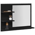 Miniatyrbilde 5 av 11: vidaXL Baderomsspeil svart eik 60x10,5x45 cm konstruert tre