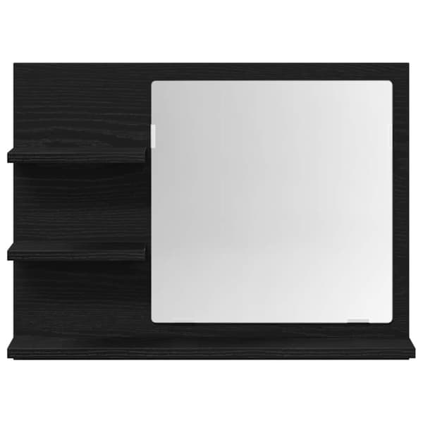 vidaXL Baderomsspeil svart eik 60x10,5x45 cm konstruert tre