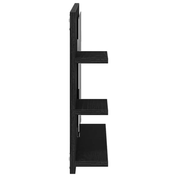 vidaXL Baderomsspeil svart eik 60x10,5x45 cm konstruert tre